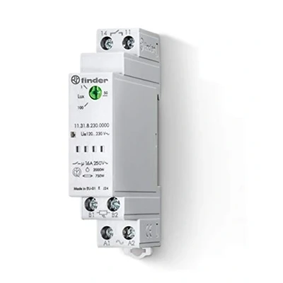 Afbeelding van Finder 11.31.8.230.0000 Schemerschakelaar 1 stuk(s) Voedingsspanning (num):230 V/AC Lichtgevoeligheid: 100 lx 1x NO