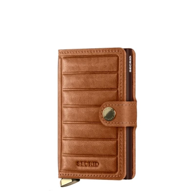 Afbeelding van Secrid Premium Mini Wallet Portemonnee Emboss Lines Cognac