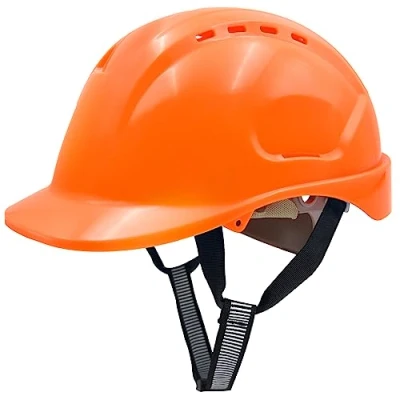 Afbeelding van Bouwhelm EN397, Mustbau veiligheidshelm, werkhelm veiligheidshelm met DIY sleuven voor 53 65 cm hoofdomtrek verstelbaar, zweetband BAU&amp;Industrie Oranje