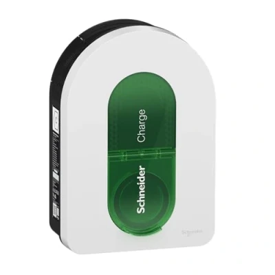 Afbeelding van Schneider Electric Smart Wallbox Charge 22 kW, laadzuil voor elektrische auto, T2 stopcontact, 6 mA detectie app bediening, binnen en buiten