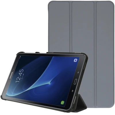 Afbeelding van Samsung Galaxy Tab A 10.1 (2016) Hoes: iMoshion Trifold Bookcase Grijs Kunstleder Tablet Hoezen
