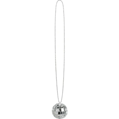Afbeelding van Boland Ketting Discobal Zilver Volwassenen Unisex Danser/danseres 80&#039;s &amp; 90&#039;s Disco