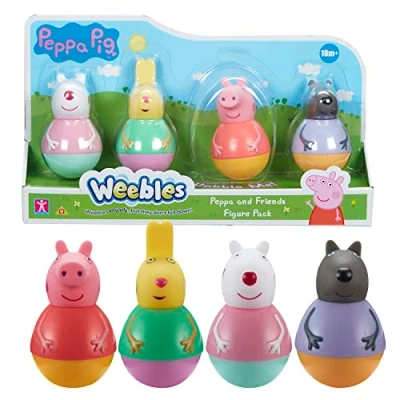 Afbeelding van WEEBLES, 4 figuren Peppa Pig, Culbuto, speelgoed voor kinderen vanaf 1 jaar, GIOCHI PREZIOSI, WE002
