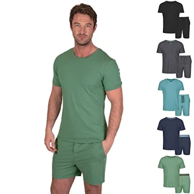 Afbeelding van Light &amp; Shade Heren Lsset011 lsset012 Pyjama Set, Groen, S UK