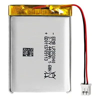 Afbeelding van EEMB 3.7 V Lipo batterij 440 mAh 383040 Oplaadbare Lithium Polymer Ion met JST connector. Zorg ervoor dat de polariteit van het apparaat overeenkomt voordat u koopt!!!