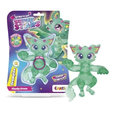 Afbeelding van CRAZE Superstars Stretchy Drumylee glibberige &amp; rekbare verzamelfiguren met slijmvulling, 6 verschillende personages om te verzamelen