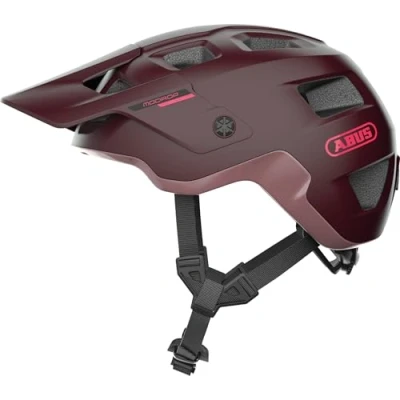 Afbeelding van ABUS MTB helm MoDrop robuuste fietshelm met goede ventilatie voor mountainbikers individuele pasvorm unisex donkerrood, maat S