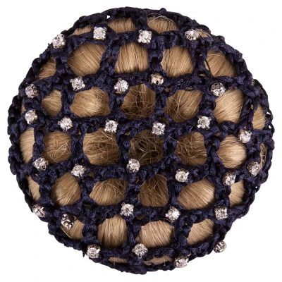 Afbeelding van BR Knotnet met Grote Mazen en Diamantstenen Blauw