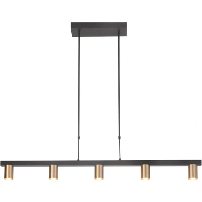 Afbeelding van Highlight Hanglamp Perugia 5 lichts goud