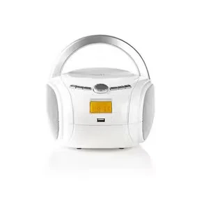 Afbeelding van Nedis Spbb100Wt Boombox 9 W Bluetooth® Cd Speler / Fm Radio Usb Aux Wit