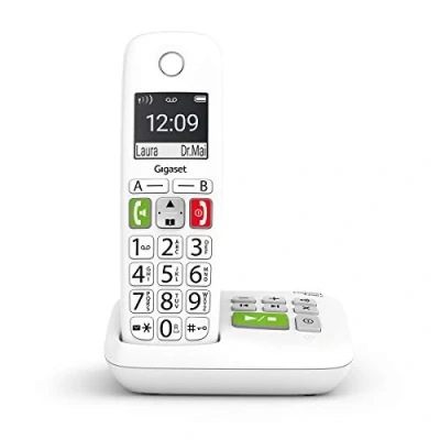 Afbeelding van Gigaset E290 Duo Draadloze telefoon, wit, 2 handsets met groot display achtergrondverlichting, grote knoppen, oproepblokkering