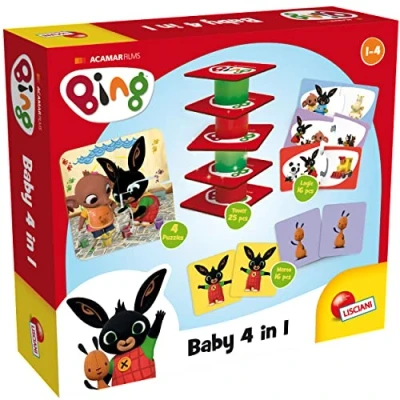 Afbeelding van LISCIANI BING BABY 4 IN 1 Educatief Spel Voor Kinderen Puzzels, Memo en Vormenspel Ontwikkeling van Logica Geheugen 2 tot 5 Jaar Speels Leren Hoogwaardige Kwaliteit