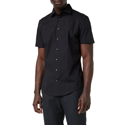 Afbeelding van Seidensticker SLIM FIT Overhemd, Heren, Maat: 40, Black