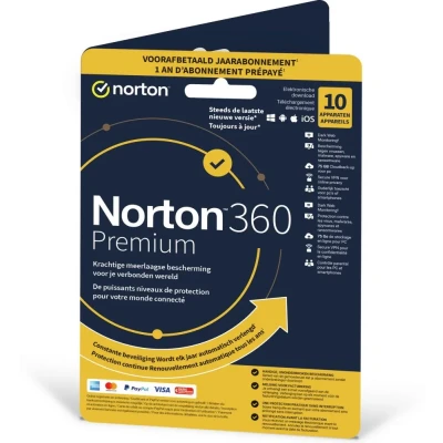 Afbeelding van Gen Digital Norton 360 Premium Nederlands, Frans Basislicentie 1 licentie(s) jaar