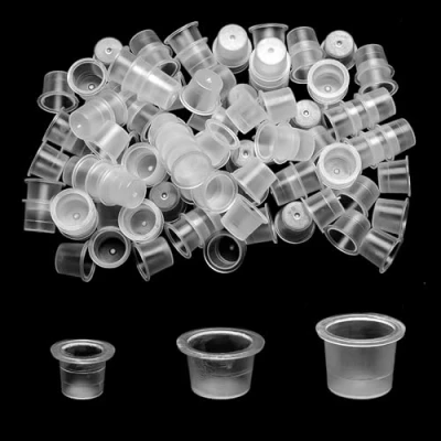 Afbeelding van ATOMUS 300Pcs Tattoo Ink Cups Mixed Small Medium Large Size Disposable Pigment Caps Holder Container Supplies