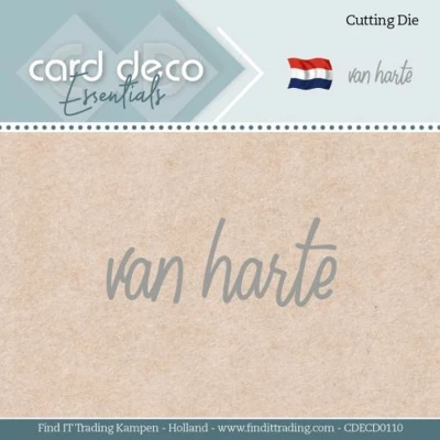 Afbeelding van Card Deco Essentials Dies Van Harte
