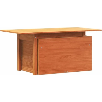 Afbeelding van Tuintafel 100x50x75 cm massief grenenhout wasbruin
