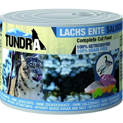 Afbeelding van Tundra kattenvoer natvoer zalm &amp; eend 200g