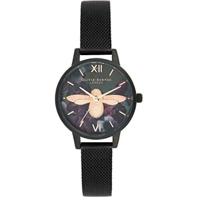 Afbeelding van Olivia Burton Dameshorloge Analoog Quarz One Size, zwart, zwart