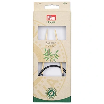 Afbeelding van Prym 1530 Bamboo (80 cm, 3,50 mm) Cirkelvormige breien naald 1 Stuk
