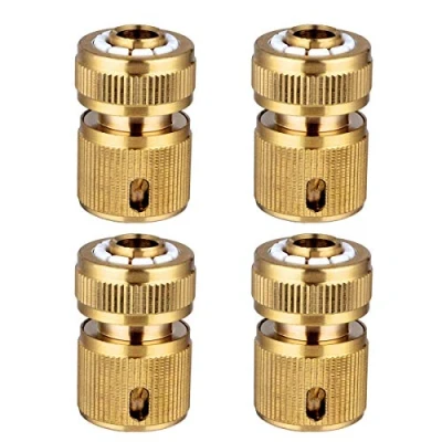 Afbeelding van Hydrogarden 4 delige messing snelkoppeling 1/2 &quot;slangkoppeling slangkoppeling, voor buisaansluiting tuingereedschap slangen slangkoppeling