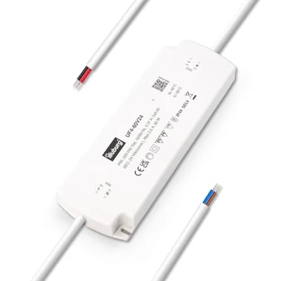 Afbeelding van illuburg LED transformator 24 V 60 W waterdicht IP44 dunne flikkervrije voeding driver power supply