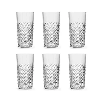 Afbeelding van Libbey Carats Longdrinkglas 41cl / 410ml set van 6 klassiek design retro motief