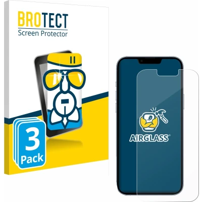 Afbeelding van BROTECT Screenprotector voor Apple iPhone 13 Pro Max Folie Beschermfolie Beschermglas transparant (3 Stuks)