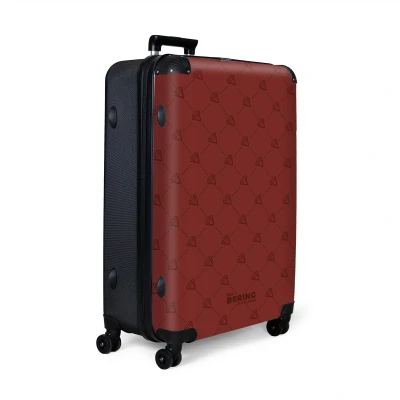 Afbeelding van NoBoringSuitcases.com® Koffer groot Reiskoffer lichtgewicht Rood met diamant patroon Rolkoffer 4 wielen Grote trolley XL 98 liter bagage