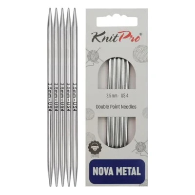 Afbeelding van KnitPro Nova Metaal (15cm, 3.50mm) Dubbel Puntige Breien Naald 5 Naalden