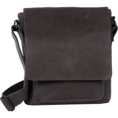 Afbeelding van MUSTANG Leren Schoudertas Valencia Pisco Shoulderbag Brown Donkerbruin