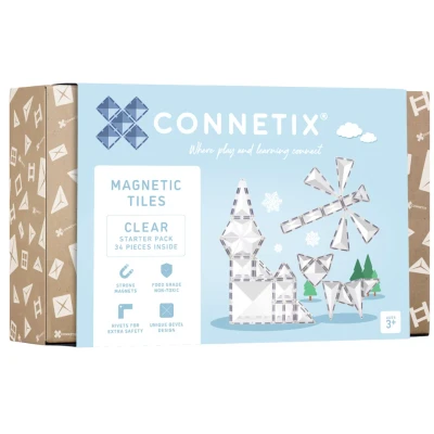 Afbeelding van Connetix magnetische tegels startersset clear 34st