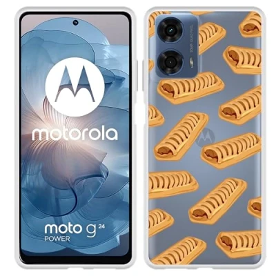 Afbeelding van Cazy Hoesje geschikt voor Motorola Moto E14 Siliconen Frikandelbroodjes