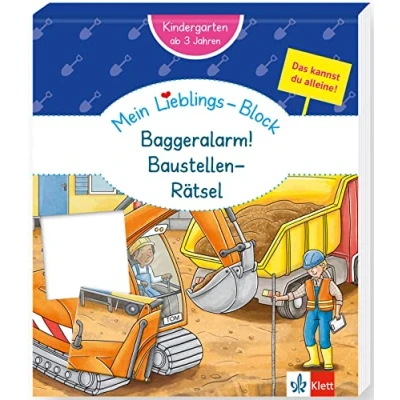 Afbeelding van Klett Mein Lieblings Block Baggeralarm! Baustellen Rätsel: Kindergarten, ab 3 Jahren, Das kannst du alleine!