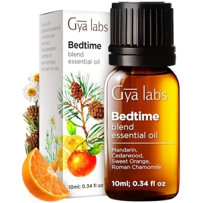 Afbeelding van Gya Labs Bedtime Essential Oil Blend for Diffuser 100% pure en natuurlijke aromatherapie Therapeutische kwaliteit bedtijdolie voor rust, kalmerend ontspannend (10ml)