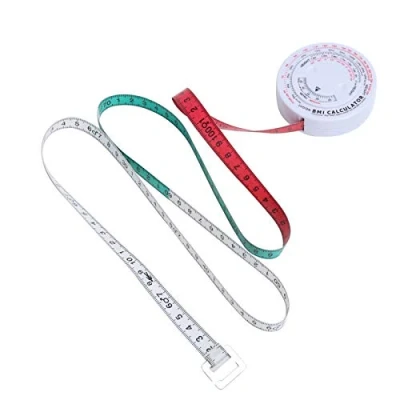 Afbeelding van 150 cm Body Measure Tape, BMI Mass Index Tape Lichaamsvet Remklauw Gewichtsverlies Calculator Fitness Meten Naaien