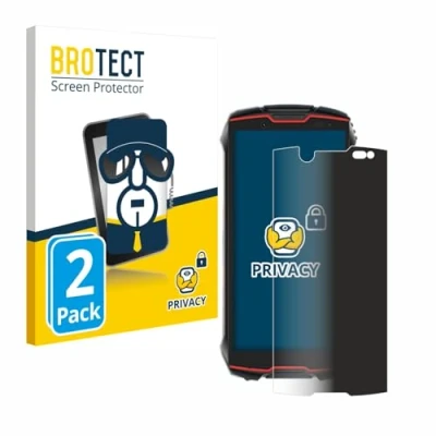 Afbeelding van BROTECT Anti spionnetje privacyfolie Beschermfolie tegen Blauw licht (2 Stuk, Cubot King Kong Mini 2 Pro), Smartphone beschermfolie,