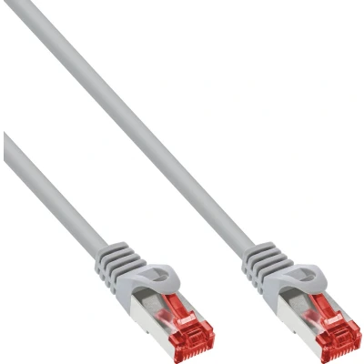 Afbeelding van InLine Patchkabel, S/FTP (PiMf), Cat.6, 250MHz, PVC, koper, grijs, 0,6m (S/FTP, CAT6, 0.60 m), Netwerkkabel