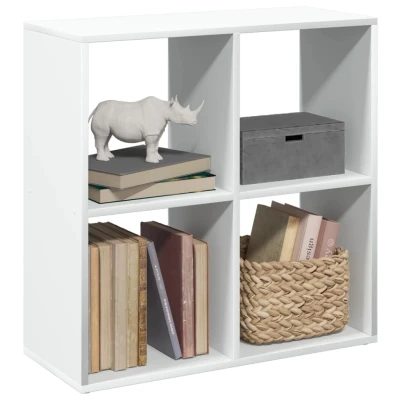 Afbeelding van Kamerscherm boekenkast 69,5x29x69,5 cm bewerkt hout wit
