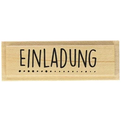Afbeelding van Knorr prandell 211800341 stempel van hout (uitnodiging) motiefgrootte 6,2 x 2 cm, motief: uitnodiging