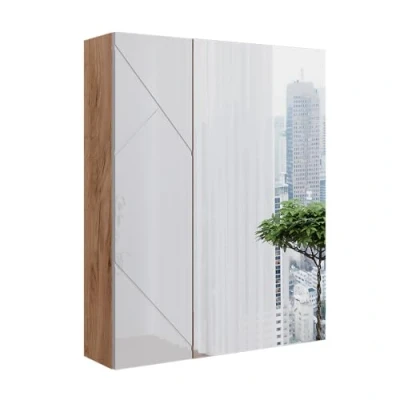 Afbeelding van Vicco Badkamerspiegelkast Irma, Goldkraft eiken/wit hoogglans, 60 x 75 cm