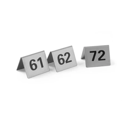 Afbeelding van HENDI Tafelstandaard nummers, nummers 61 72, 50x35x(H)40mm, roestvast staal