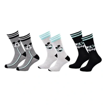 Afbeelding van Disney Socks And Underwear Herensokken Mickey van katoen verschillende modellen afhankelijk beschikbaarheid meerkleurig, Verpakking met 3 paar, 43 46 EU