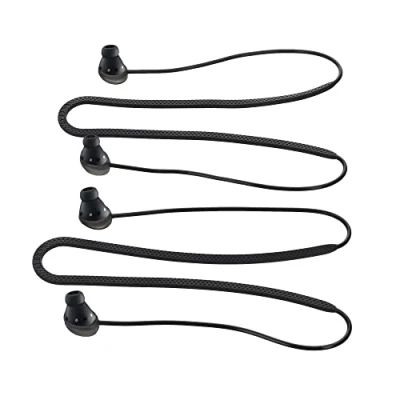 Afbeelding van kwmobile 2x oordopjes koord geschikt Voor Samsung Galaxy Buds Pro draadloze oordoppen tegen verlies In zwart /