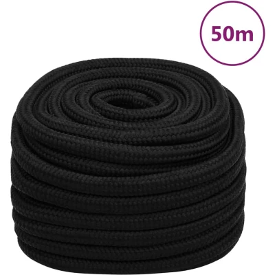 Afbeelding van vidaXL Werktouw 20 mm 50 m polyester zwart