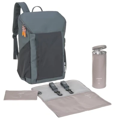 Afbeelding van Lässig Luiertas Green Label Slender Up Backpack Rugzak Reflective anthracite