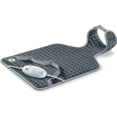 Afbeelding van Beurer HK 53 Elektrisch Warmtekussen Heating pad Nek en rug 62 x 42 cm 3 Warmtestanden Snelle opwarming Automatische uitschakeling Fleece Machinewasbaar Jaar garantie Grijs