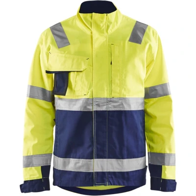 Afbeelding van Blåkläder 4064 1811 Jack Ongevoerd High Vis klasse 3 Geel/Marineblauw maat S
