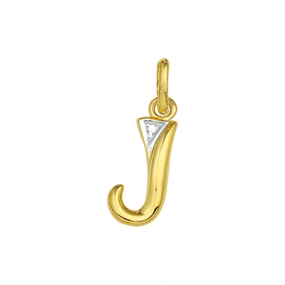 Afbeelding van Trendjuwelier huiscollectie Bedel Letter J Diamant 0.005 Ct. Goud