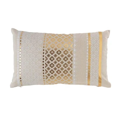 Afbeelding van Decoratief kussen PANDORE, met franjes, geometrisch patroon, 45 x cm